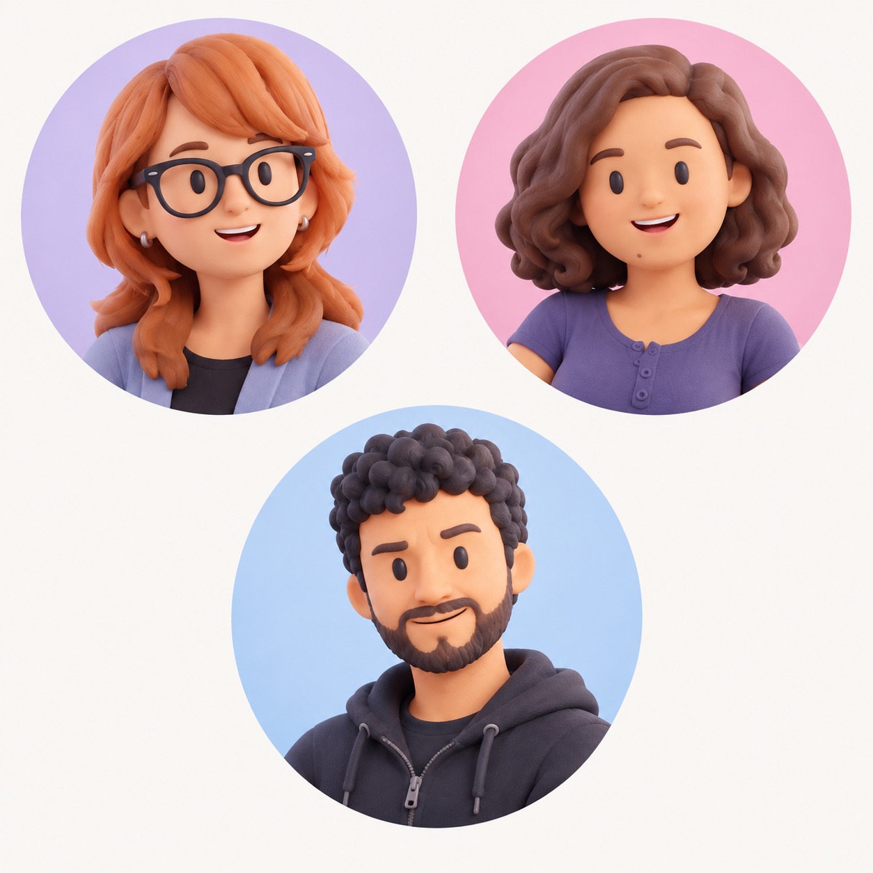 Equipo 4U Solutions: tres personas colaborando, representando la cercanía y el trabajo en equipo